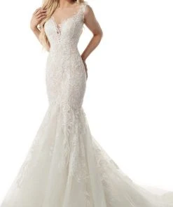 Rachel Allan - M774 Illusion Sweetheart Neck Mermaid Wedding Gown 10 Rachel Allan - M774 Illusion Sweetheart Neck Mermaid Wedding Gown