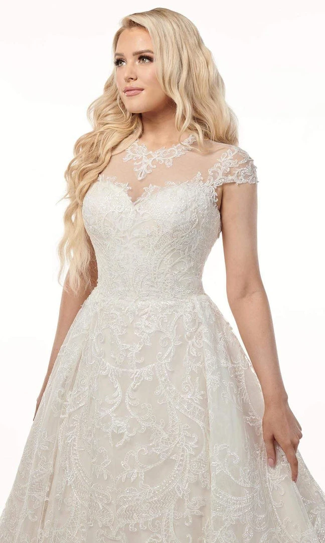 Rachel Allan - M777 Allover Embroidered Tulle Ballgown Wedding Dress 7 Rachel Allan - M777 Allover Embroidered Tulle Ballgown Wedding Dress