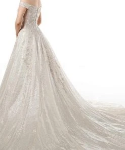 Rachel Allan - M782 Off Shoulder Shimmer A-Line Wedding Dress 10 Rachel Allan - M782 Off Shoulder Shimmer A-Line Wedding Dress