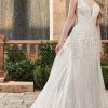 Rachel Allan - M790 Plunging Neck Soft Tulle Bridal Gown