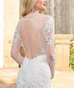 Rachel Allan - M792 Illusion Embroidered Trumpet Bridal 9 Rachel Allan - M792 Illusion Embroidered Trumpet Bridal