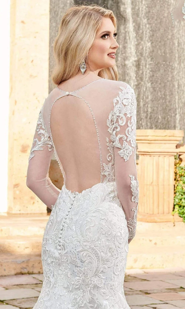 Rachel Allan - M792 Illusion Embroidered Trumpet Bridal 6 Rachel Allan - M792 Illusion Embroidered Trumpet Bridal