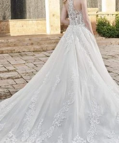Rachel Allan - M794 Glittered Tulle A Line Wedding Gown