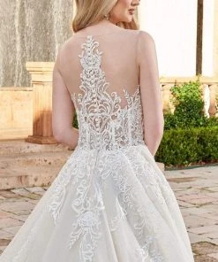 Rachel Allan - M794 Glittered Tulle A Line Wedding Gown