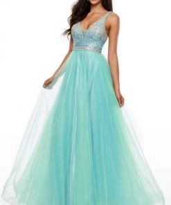 Rachel Allan Prom - 7015 Bead Embellished A-Line Evening Dress
