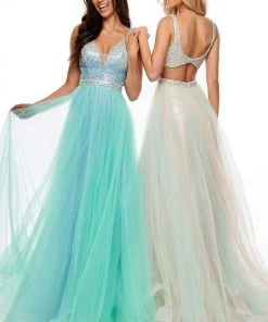 Rachel Allan Prom - 7015 Bead Embellished A-Line Evening Dress