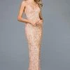 Scala - 47542 Fully Embellished Strapless V Neck Backless Sheath Dress 2 Scala - 47542 Fully Embellished Strapless V Neck Backless Sheath Dress