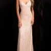 Scala - 48554 V-Neckline Long Sequin Prom Dress