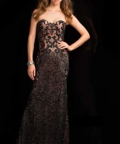 Scala - 48680 Sweetheart Prom Dress With Crystal Embellishments