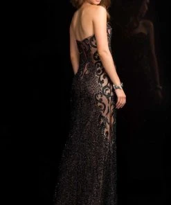 Scala - 48680 Sweetheart Prom Dress With Crystal Embellishments