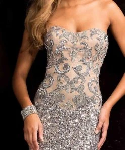 Scala - 48680 Sweetheart Prom Dress With Crystal Embellishments