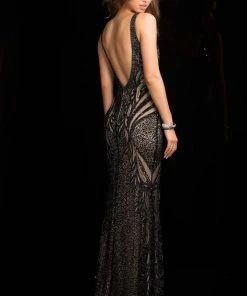 Scala - 48721 V-Neckline Beaded Prom Dress 17 Scala - 48721 V-Neckline Beaded Prom Dress