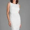Scala - 48887 Sequined Bateau Neck Fitted Dress 2 Scala - 48887 Sequined Bateau Neck Fitted Dress