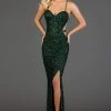 Scala - 48931 Fully Sequin Embellished Long Sheath Gown With Side Slit 2 Scala - 48931 Fully Sequin Embellished Long Sheath Gown With Side Slit