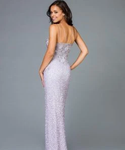 Scala - 48940 Embellished Halter Gown With Slit 9 Scala - 48940 Embellished Halter Gown With Slit
