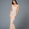 Scala - 48943 Sequined V-neck Long Fitted Dress 2 Scala - 48943 Sequined V-neck Long Fitted Dress