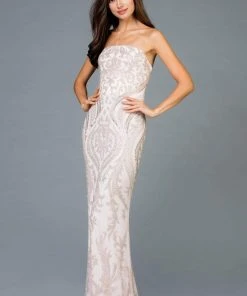 Scala - 48950 Embellished Straight Across Neck Sheath Dress 8 Scala - 48950 Embellished Straight Across Neck Sheath Dress