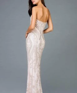 Scala - 48950 Embellished Straight Across Neck Sheath Dress 9 Scala - 48950 Embellished Straight Across Neck Sheath Dress