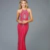 Scala - 48956 Sequined Halter Neck Fitted Dress 2 Scala - 48956 Sequined Halter Neck Fitted Dress