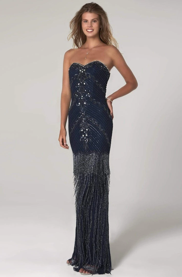 SCALA - 48990 Sweetheart Embellished Long Sheath Dress 5 SCALA - 48990 Sweetheart Embellished Long Sheath Dress