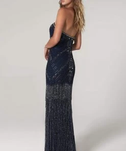 SCALA - 48990 Sweetheart Embellished Long Sheath Dress 9 SCALA - 48990 Sweetheart Embellished Long Sheath Dress