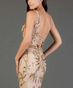 SCALA - 60038 Strappy Sequined Fitted Cocktail Dress 13 SCALA - 60038 Strappy Sequined Fitted Cocktail Dress