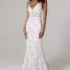 SCALA - 60080 Sequined Fit Trumpet Dress