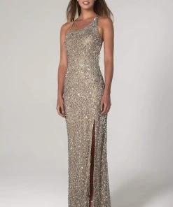 SCALA - 60081 Embellished Asymmetric Long Dress