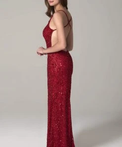 SCALA - 60081 Embellished Asymmetric Long Dress 13 SCALA - 60081 Embellished Asymmetric Long Dress