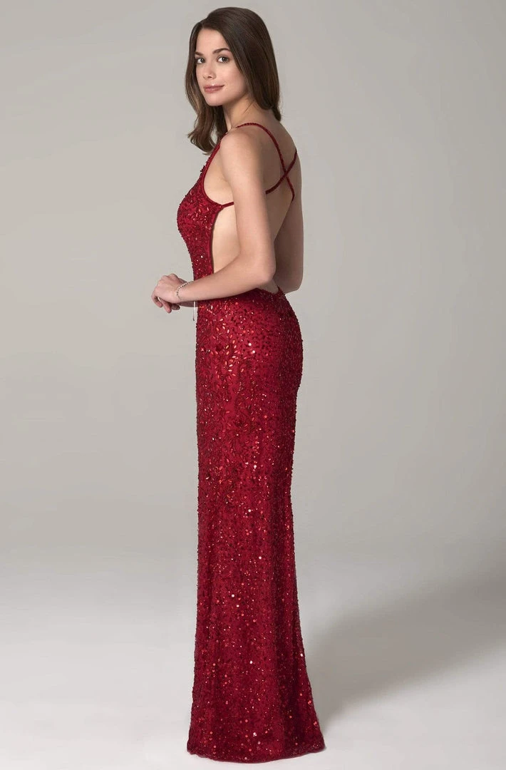 SCALA - 60081 Embellished Asymmetric Long Dress 8 SCALA - 60081 Embellished Asymmetric Long Dress