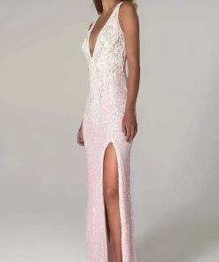 SCALA - 60082 Embellished Sheer Back Long Dress 9 SCALA - 60082 Embellished Sheer Back Long Dress