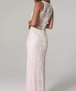 SCALA - 60082 Embellished Sheer Back Long Dress 10 SCALA - 60082 Embellished Sheer Back Long Dress