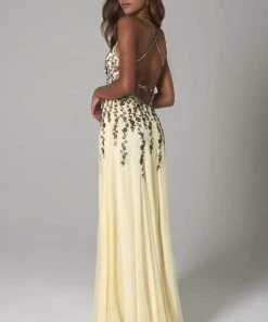 SCALA - 60086 Beads And Sequins Column Dress