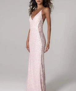 SCALA - 60096 V-Neck Sequined Long Dress 10 SCALA - 60096 V-Neck Sequined Long Dress
