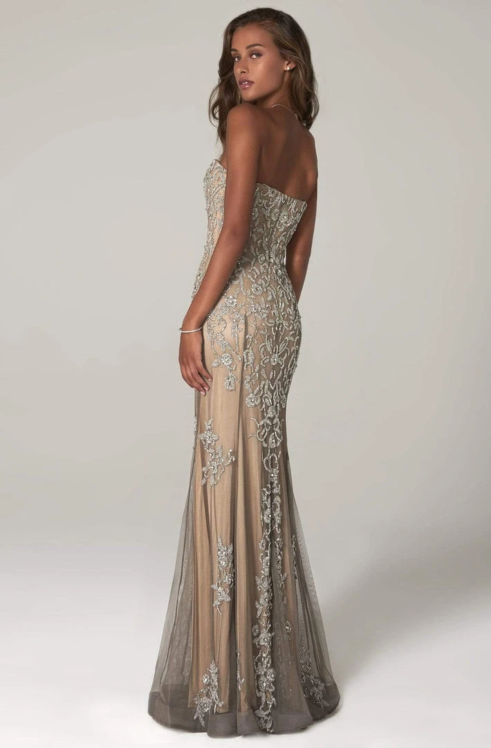 SCALA - 60097 Sweetheart Beads And Stones Sheath Dress 4 SCALA - 60097 Sweetheart Beads And Stones Sheath Dress