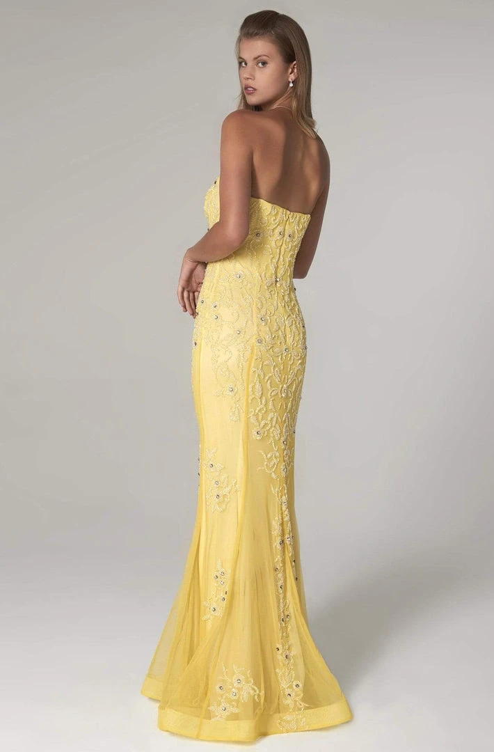 SCALA - 60097 Sweetheart Beads And Stones Sheath Dress 6 SCALA - 60097 Sweetheart Beads And Stones Sheath Dress