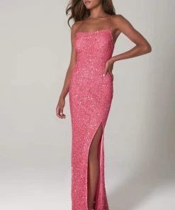 SCALA - 60100 Scoop Sequined Column Dress