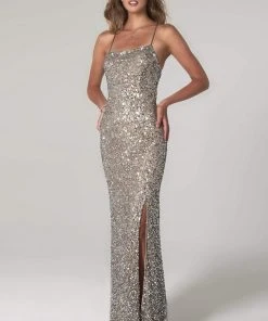 SCALA - 60100 Scoop Sequined Column Dress 15 SCALA - 60100 Scoop Sequined Column Dress