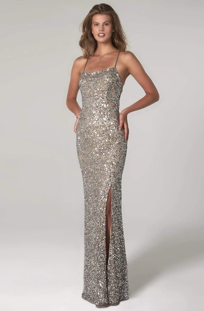 SCALA - 60100 Scoop Sequined Column Dress 8 SCALA - 60100 Scoop Sequined Column Dress
