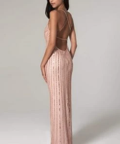 SCALA - 60102 Open Back Sequined Long Dress 13 SCALA - 60102 Open Back Sequined Long Dress