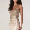 SCALA - 60108 Sweetheart Bedazzled Short Sheath Dress 1 SCALA - 60108 Sweetheart Bedazzled Short Sheath Dress