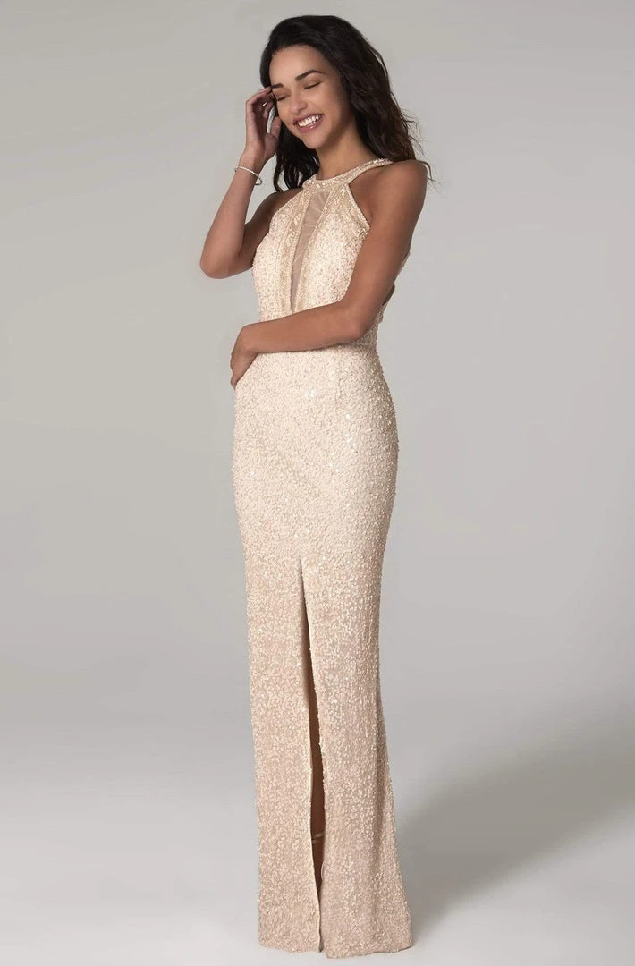 SCALA - 60113 Embellished Jewel Column Dress 3 SCALA - 60113 Embellished Jewel Column Dress