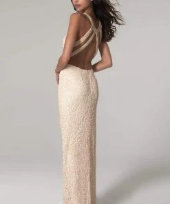 SCALA - 60113 Embellished Jewel Column Dress 11 SCALA - 60113 Embellished Jewel Column Dress