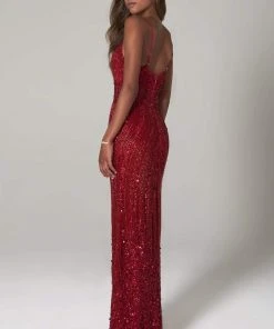 SCALA - 60127 V-Neckline Beads And Sequins Sheath Dress 13 SCALA - 60127 V-Neckline Beads And Sequins Sheath Dress