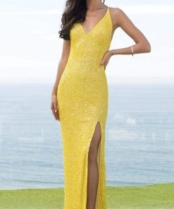SCALA - 60141 Neon Sequined Column Dress