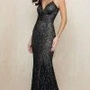 Scala - 60179 Sequined Corset Back Mermaid Gown 2 Scala - 60179 Sequined Corset Back Mermaid Gown