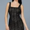 SCALA - 60182 Sequin Embellished Square Cocktail Dress 2 SCALA - 60182 Sequin Embellished Square Cocktail Dress
