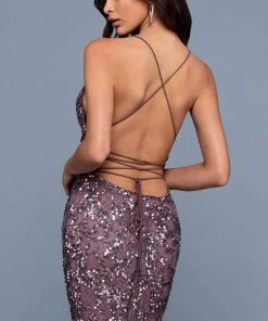 SCALA - 60197 Sequin Embellished Sheath Dress