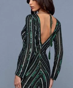 SCALA - 60235 Sequin Showered Cocktail Dress 9 SCALA - 60235 Sequin Showered Cocktail Dress