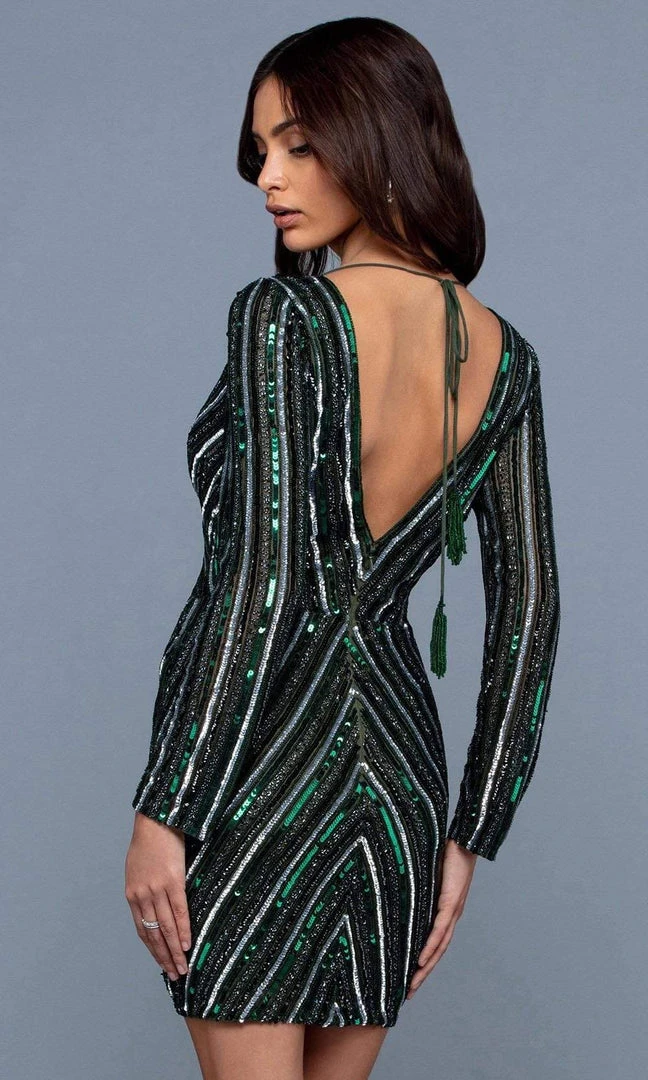 SCALA - 60235 Sequin Showered Cocktail Dress 6 SCALA - 60235 Sequin Showered Cocktail Dress